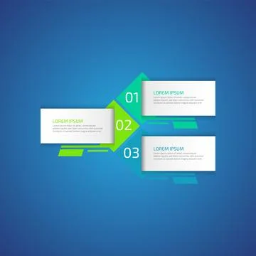 3 options business data process chart slide template. Workflow, visualizati.. Stock Illustration