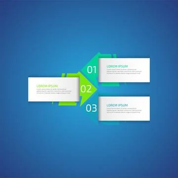 3 options business data process chart slide template. Workflow, visualizati.. Stock Illustration