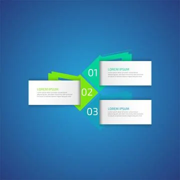 3 options business data process chart slide template. Workflow, visualizati.. Stock Illustration