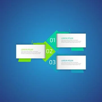 3 options business data process chart slide template. Workflow, visualizati.. Stock Illustration