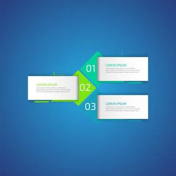 3 options business data process chart slide template. Workflow, visualizati.. Stock Illustration