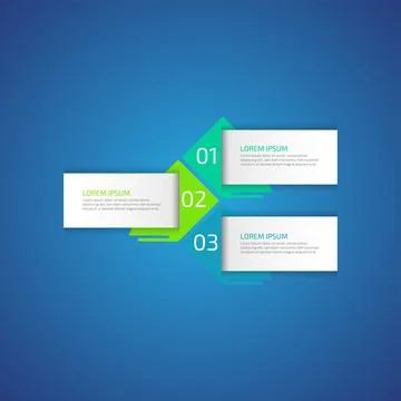 3 options business data process chart slide template. Workflow, visualizati.. Stock Illustration