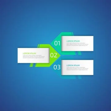 3 options business data process chart slide template. Workflow, visualizati.. Stock Illustration