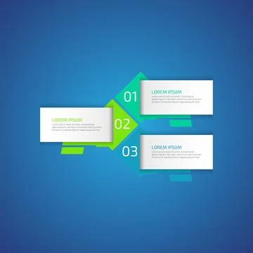 3 options business data process chart slide template. Workflow, visualizati.. Stock Illustration