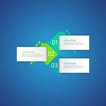 3 options business data process chart slide template. Workflow, visualizati.. Stock Illustration