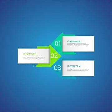 3 options business data process chart slide template. Workflow, visualizati.. Stock Illustration