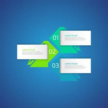 3 options business data process chart slide template. Workflow, visualizati.. Stock Illustration