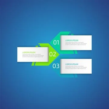 3 options business data process chart slide template. Workflow, visualizati.. Stock Illustration