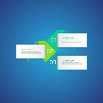 3 options business data process chart slide template. Workflow, visualizati.. Stock Illustration