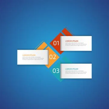 3 options business data process chart slide template. Workflow, visualizati.. Stock Illustration