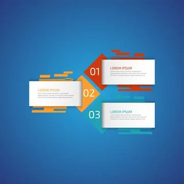 3 options business data process chart slide template. Workflow, visualizati.. Stock Illustration