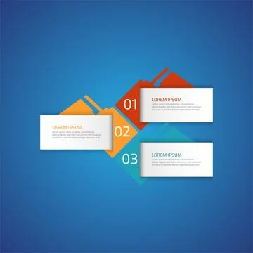 3 options business data process chart slide template. Workflow, visualizati.. Stock Illustration