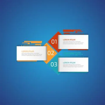 3 options business data process chart slide template. Workflow, visualizati.. Stock Illustration