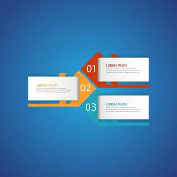 3 options business data process chart slide template. Workflow, visualizati.. Stock Illustration