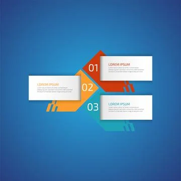 3 options business data process chart slide template. Workflow, visualizati.. Stock Illustration