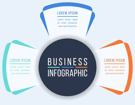 3 Options Infographic design 3 Steps, objects, elements or options business info Stockillustratie