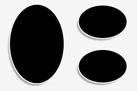 3 Oval Photo Frames Stock Illustration