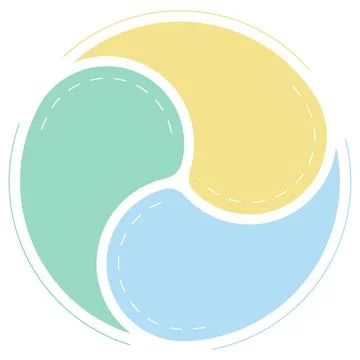 3-Part Circular Cycle Vector Element イラスト素材