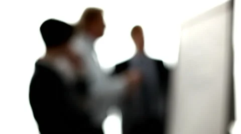 3 People Working at the Flip chart Stock Footage 59030350