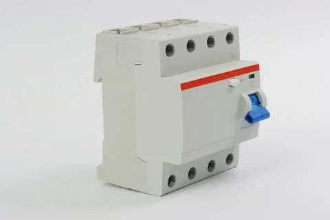 3-phase 4-pole automatic differential  protection. Stock Photos
