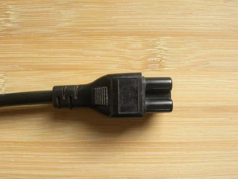 3 pin clover leaf shape computer power cord cable adapter Stock Photos