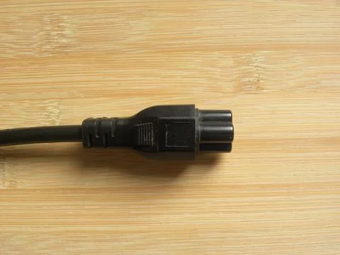 3 pin clover leaf shape computer power cord cable adapter Stock Photos