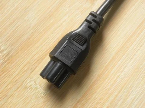 3 pin clover leaf shape computer power cord cable adapter Stock Photos