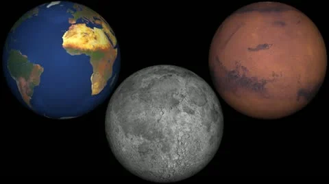 3 planets 스톡 동영상 11325458