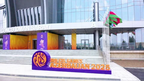 3 rd CIS Games - Preparing for the games in the city Stock Footage 316556462