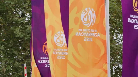 3 rd CIS Games -Preparing for the games in the city Stock Footage 316556538