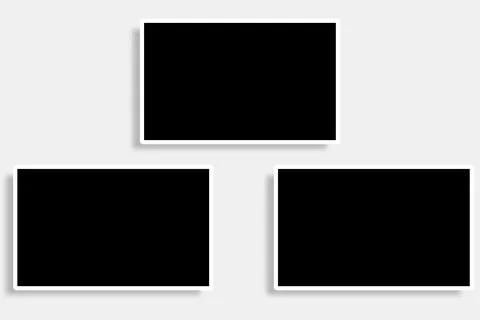 3 Rectangle Photo Frames Layout Stock Illustration