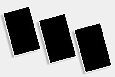 3 Rectangle Photo Frames Oblique Layout Stock Illustration