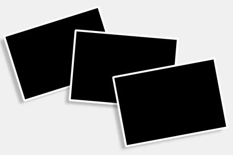 3 Rectangle Photo Frames Random Layout Stock Illustration