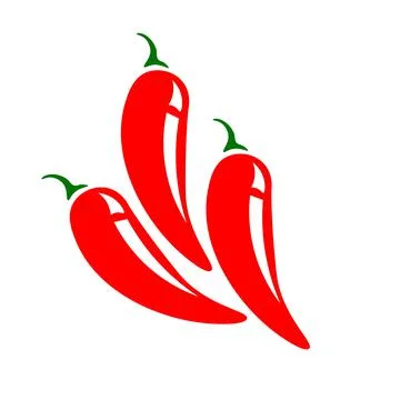 3 Red Chillies vector illustration on a white background Stock Illustration