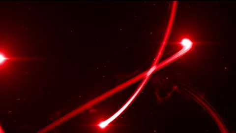 3 Red Light Particles Exploding Motion Graphic Design Background Stock Footage 280607674