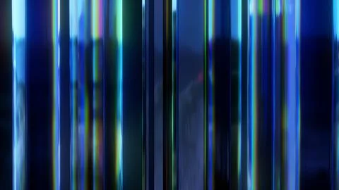 3 render Chromatic Glass Structures Spinning in Circle Stock Illustration