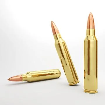 3 Rifle Bullets Stock Illustration