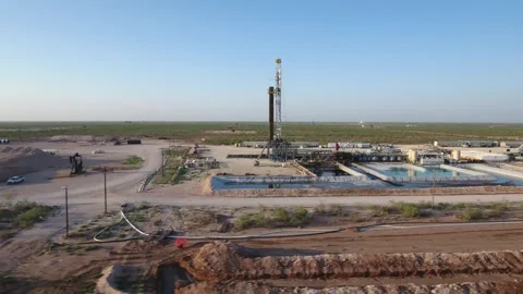 3 Rig Survey, West Texas Stock Footage 331873609