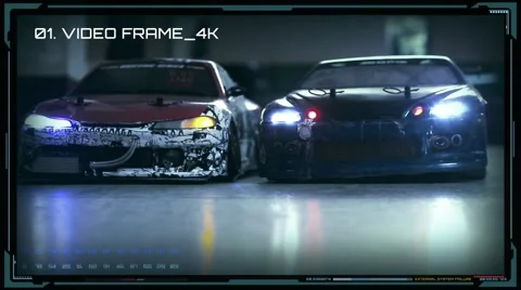 3 Sci Fi HUD Videoholders frames After Effects stock