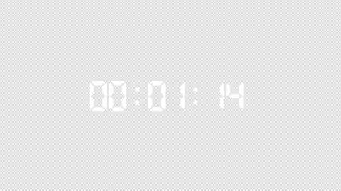 3 Second Countdown Time with Digital Time Display and Transparent Background Stock Footage 341838568