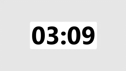 3 Second Countdown Timer Alpha Channel Transparent Overlay Stock Footage 344723568