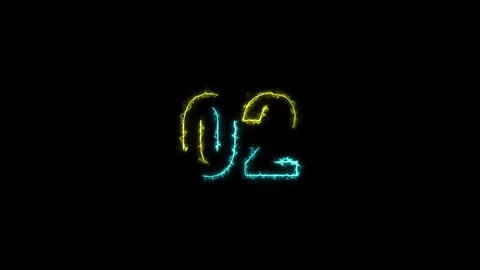 3 second countdown timer animation with neon number text glowing from 3 to .. Stock Footage 327756706