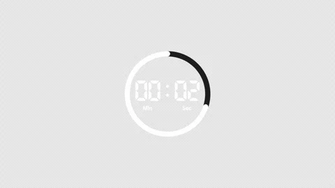 3 Second Countdown Timer Animation with Transparent Background Stock Footage 345958953