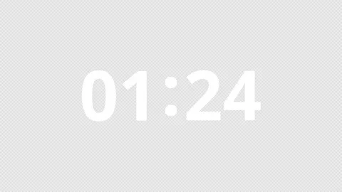 3 Second Countdown Timer Display on Black Background Video stock 342915066
