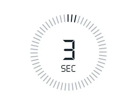 3 second timers Clocks, Timer 3 sec icon 스톡 일러스트