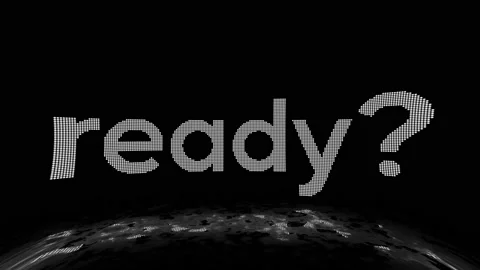 3 seconds are you ready countdown in neon colors with reflection on wet floor. Stock Footage 223210774