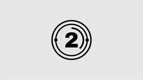 3 seconds black countdown timer, 3 seconds time limit Stock Footage 339255445