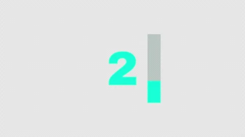 3 seconds countdown timer with bar Stock Footage 339255155