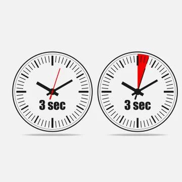 3 seconds Stock Illustration