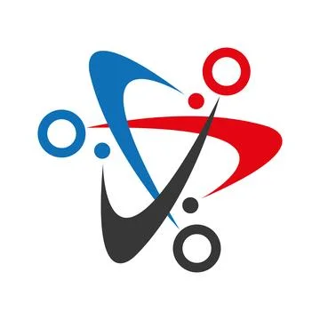 3 shape atom icon Letter a technology vector Molecule Logo design concept icon Stock Illustration